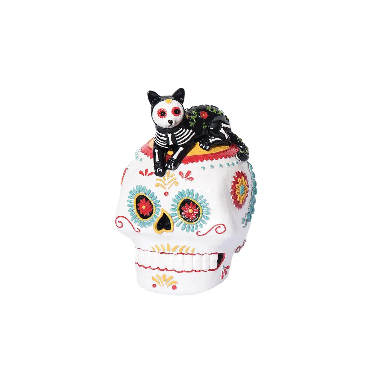 Feline Sugar Skull Figurine