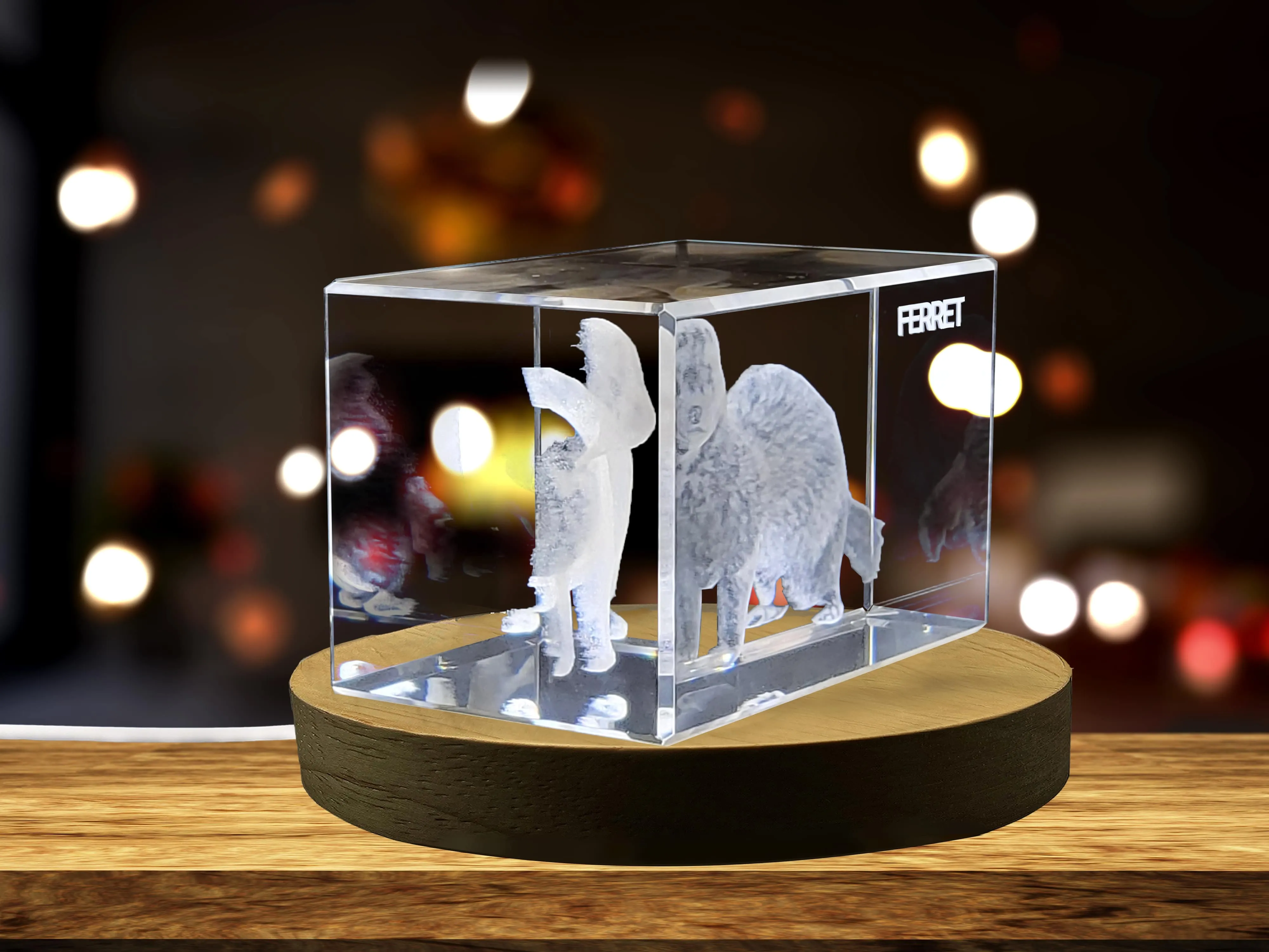 Ferret Crystal Art | Unique Crystals Carved with Playful Mustelid Designs