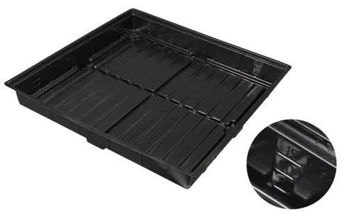 Flo-n-Gro Easy Clean Tray - 4 ft x 6 ft OD - Black