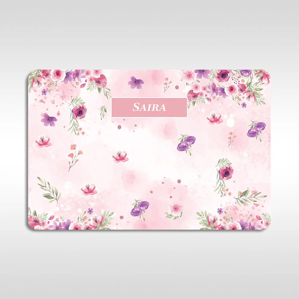 Floral Fiesta Tableware Set (kids) (4 Placemats & 4 Casters)