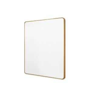 Flynn 80cm Curve Rectangular Mirror - Brass