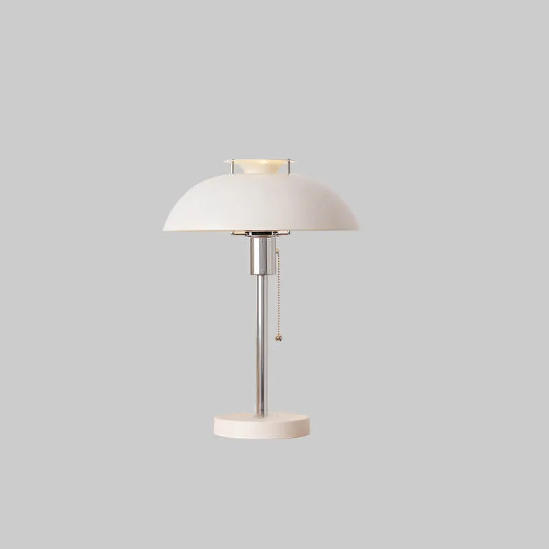 French Vintage Iron Round Dome 1-Light Table Lamp