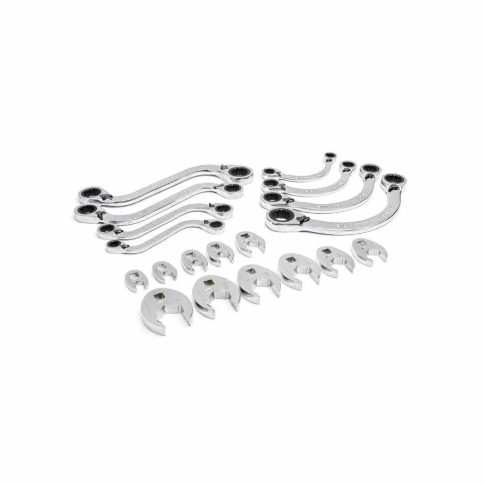 Gearwrench GWMSSRWSAE 19 Piece Specialty Ratcheting SAE Wrench Set in Foam Storage Tray