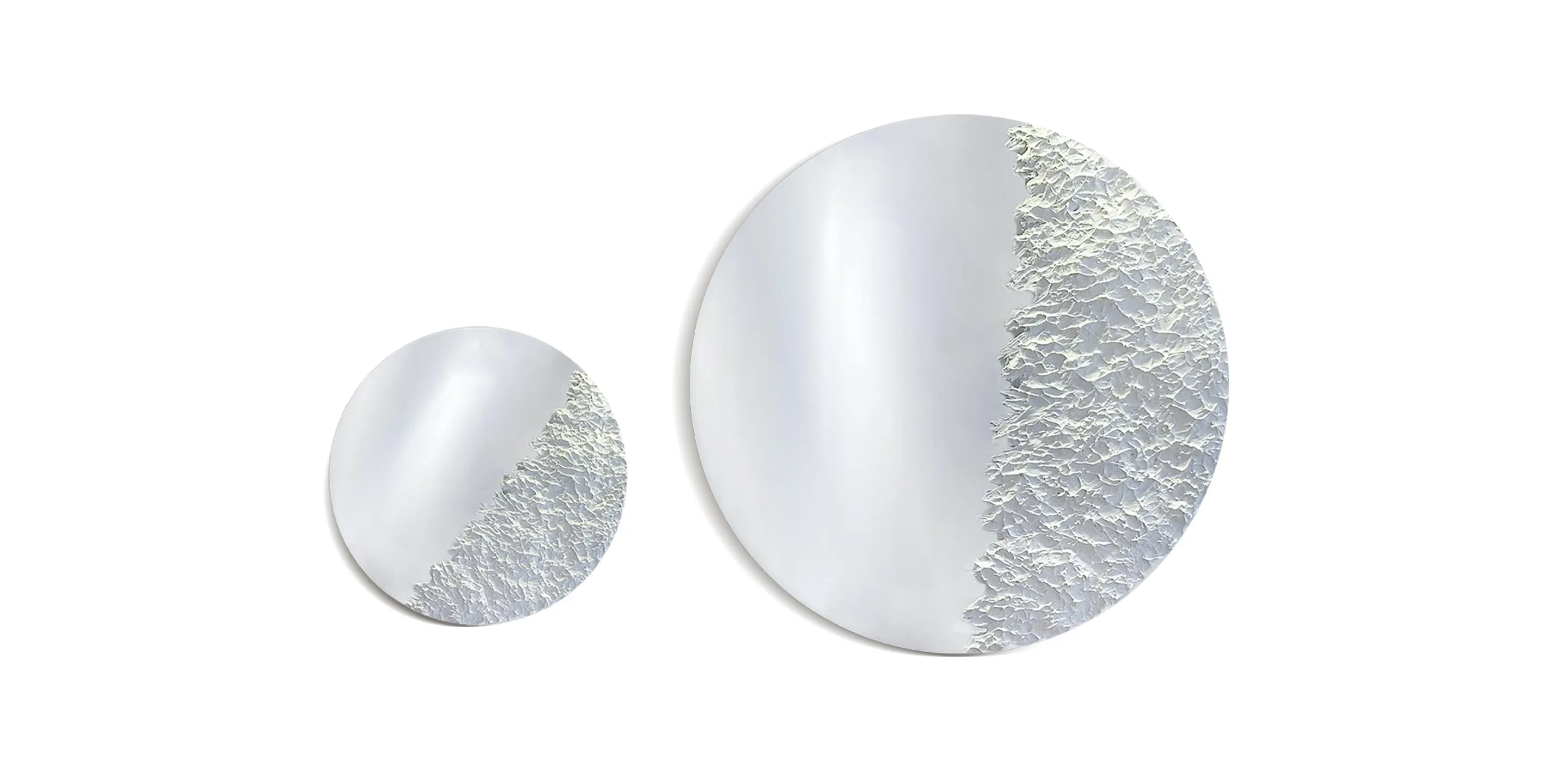 Half White Half Mirror