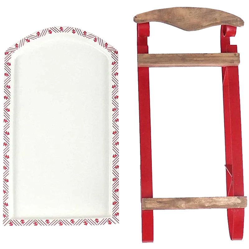 Hallmark Home Holiday Ceramic and Metal Serving Sleigh Platter