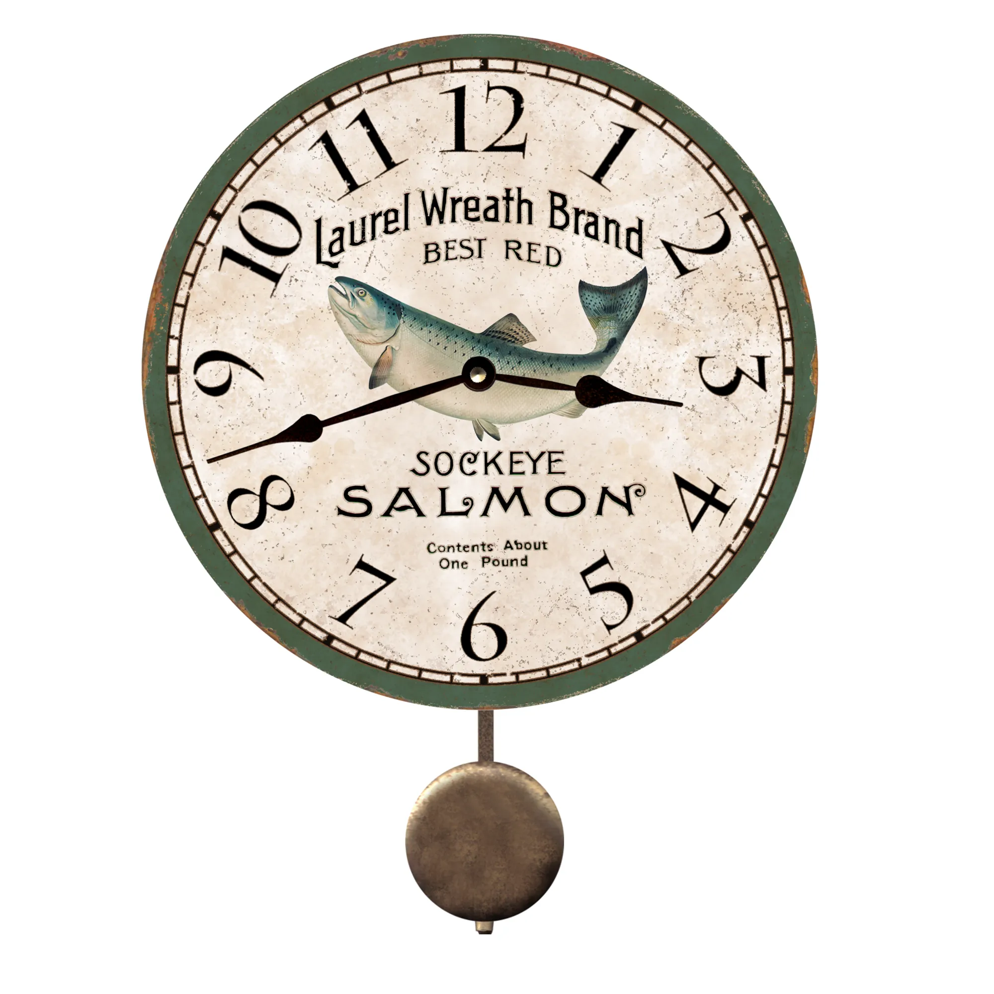 Handcrafted Salmon Fish Clock
