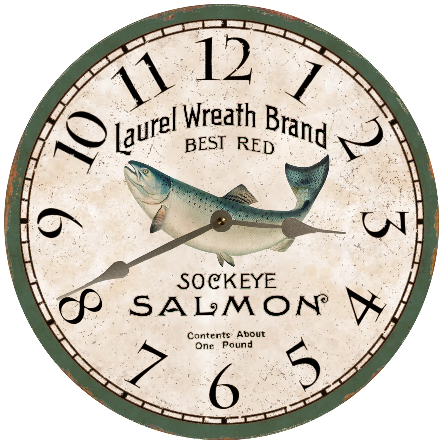 Handcrafted Salmon Fish Clock