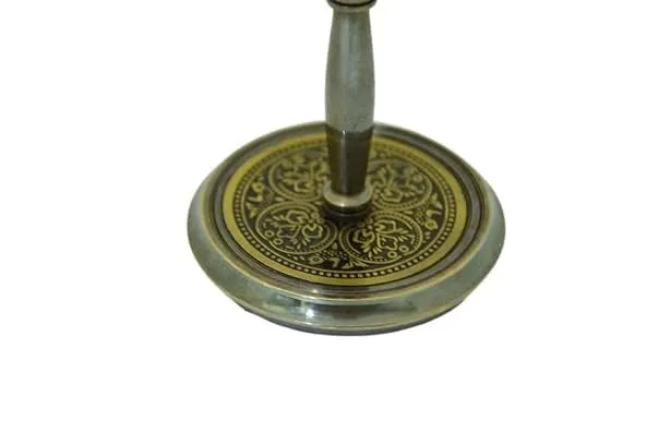Handmade Brass Victoria London 1876 Desk and Shelf Clock Roman Dial Nautical Clock, Engraved Design for Gift, Study Table, Office, Bedroom, Kitchen, Home Decor