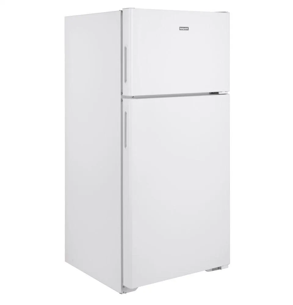 HPE16BTNRWW Hotpoint® ENERGY STAR® 15.6 Cu. Ft. Recessed Handle Top-Freezer Refrigerator