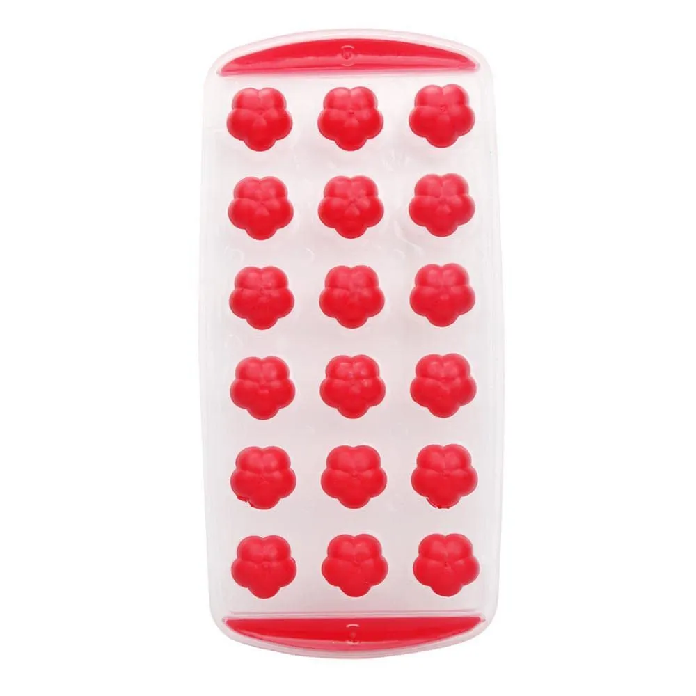 Ice Mould Flower Shape 18 Cavity Mould Pop out Ice Tray Sphere Ice Flower Mould Small Ice Flower Tray Mini Ice Cube Tray