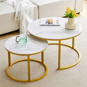 Italian Nordic Luxury Modern Gold-طقم طاولة قهوة