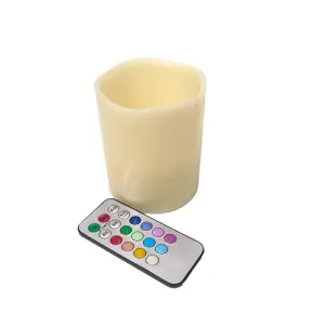 Itisha Treendzs Real Wax LED Flameless Candles, 7 CM x 10 CM, Battery Powered, Remote Control, Home Decor, Birthday, Christmas, Diwali