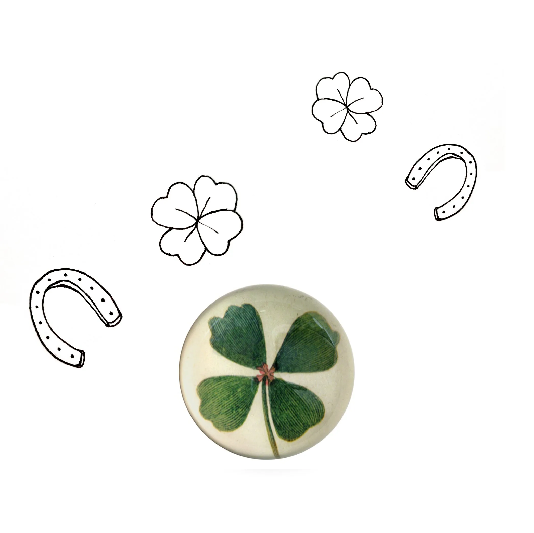 John Derian Clover Paperweight, 9cm