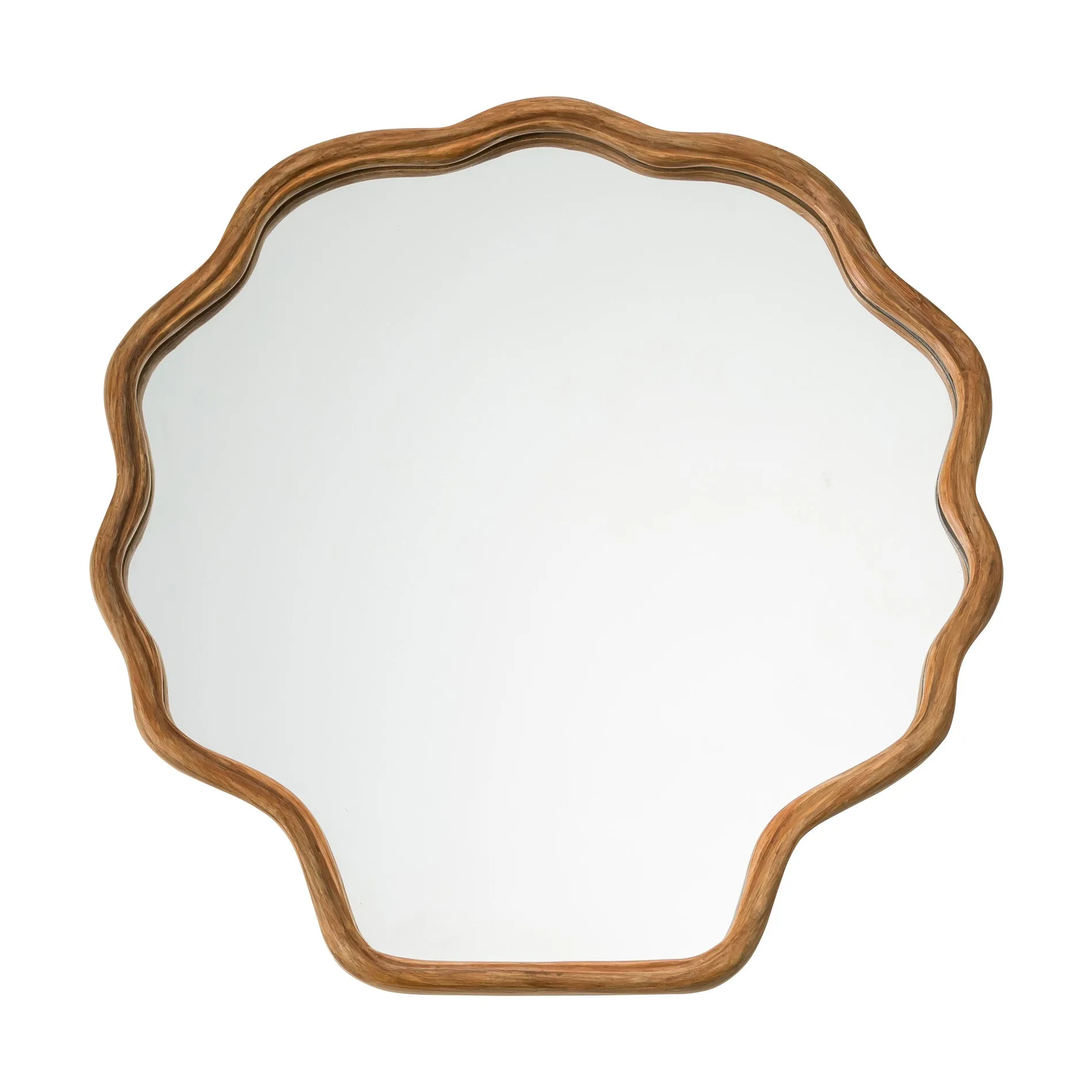 Kids' Shell Rattan Wall Mirror