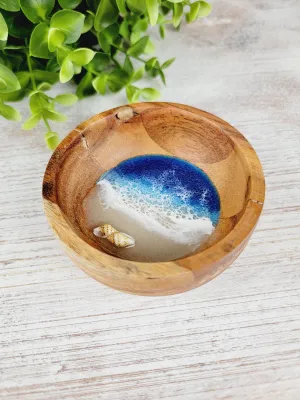 Kristi Scott Art, Wood & Resin Shoreline Ring Bowls
