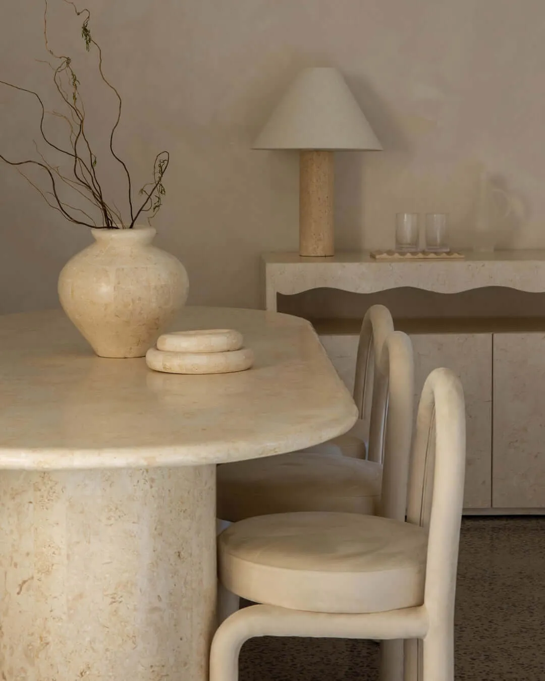 Laguna Vase, Natural White Small