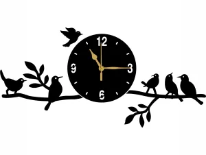 LEAX Artworks Wall Watch for Home | Wall Clock | Wooden Wall Clock for Home Stylish Latest 3D Big | Designer Wall Clock for Home Decor | Wall Clocks for Living Room | Artworks Design 1-Black-ST