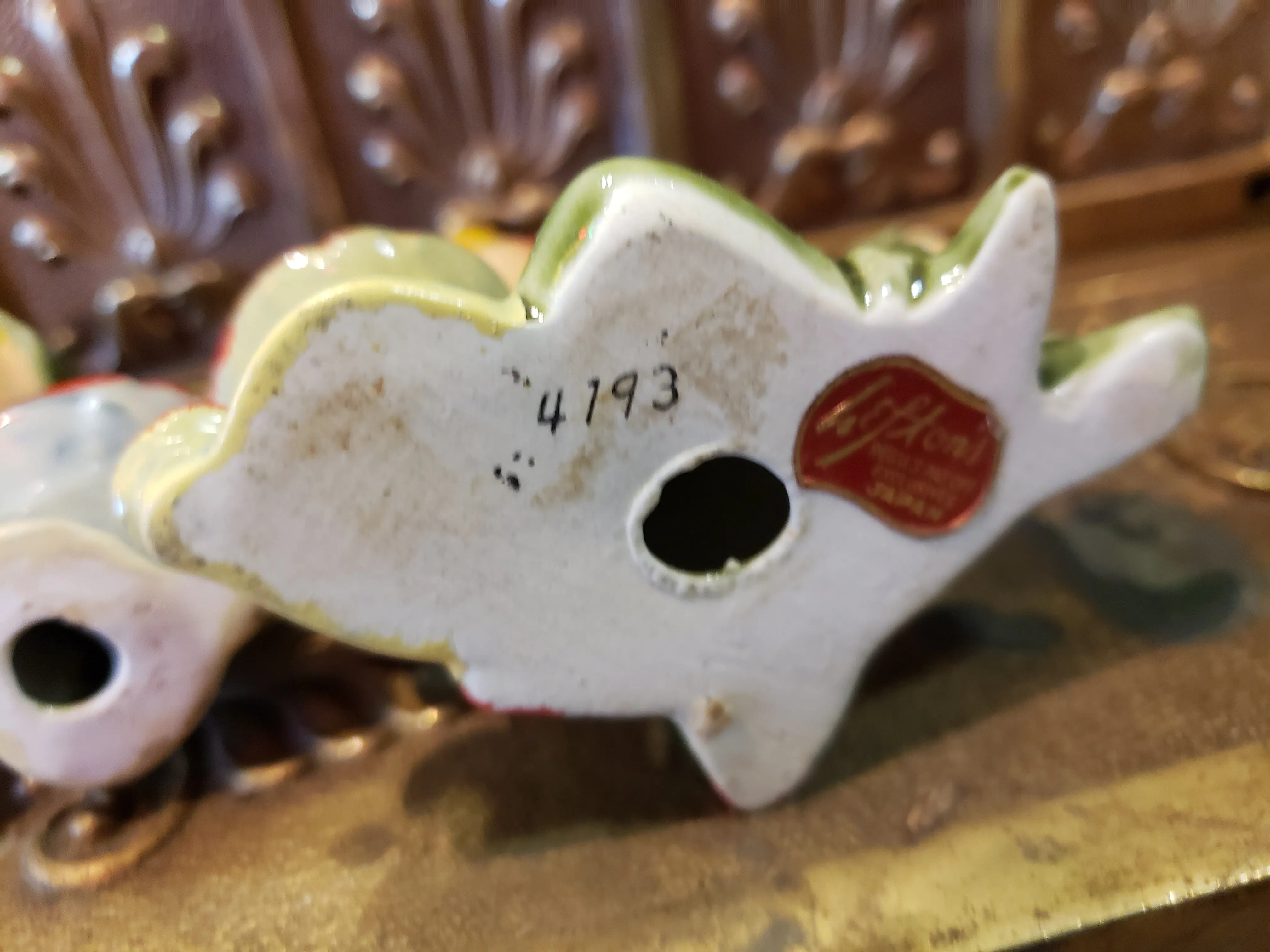 Lefton Pair of Pixies with mushrooms