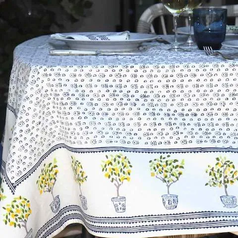 Lemon Topiary Tablecloth