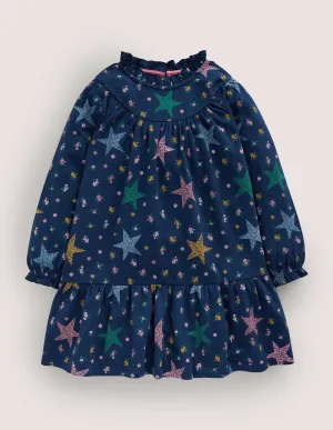 Lightweight Sweat Dress-College Navy Star Floral