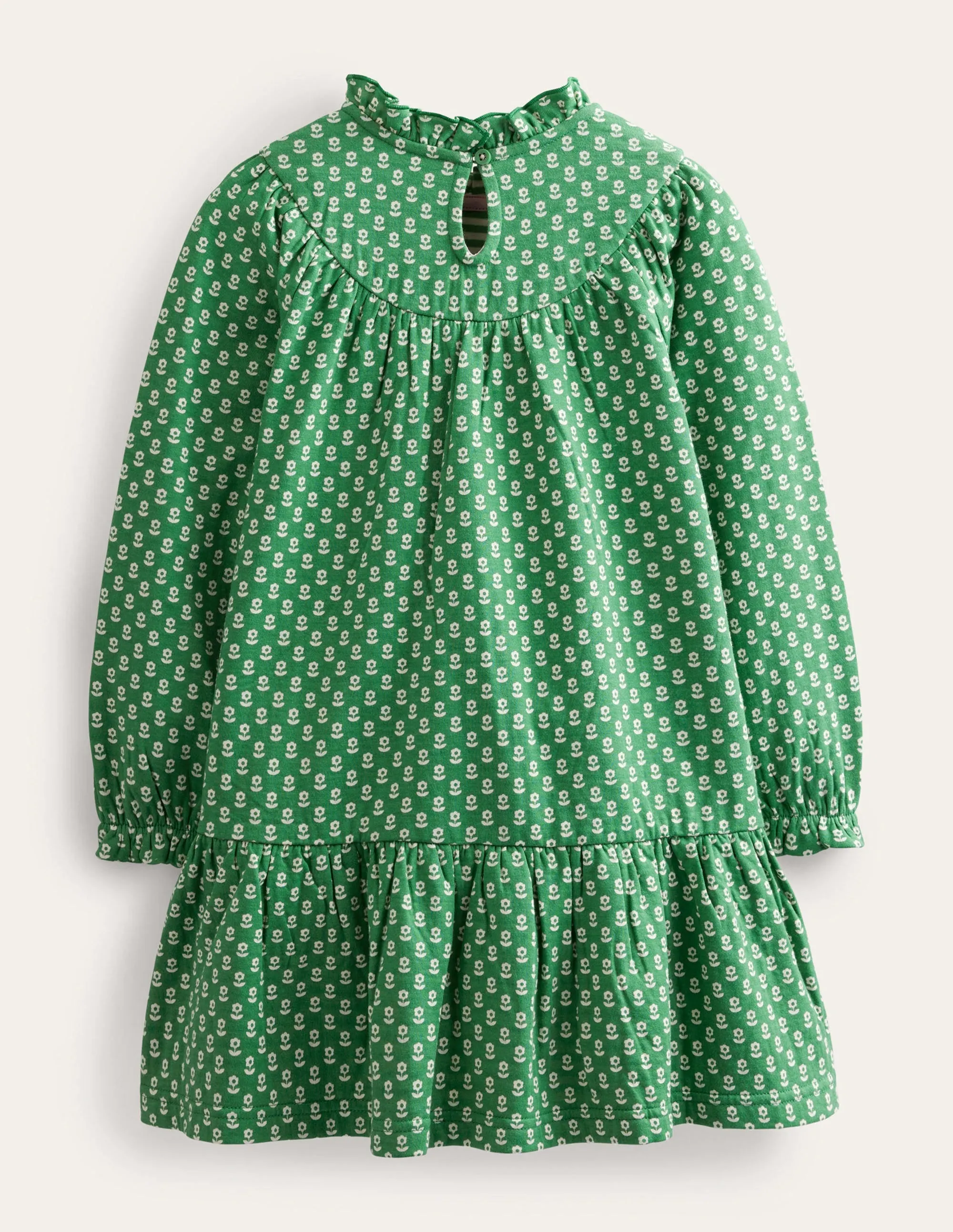 Lightweight Sweat Dress-Mountain Green Flower