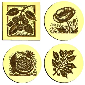 Linoleum Cut Design Wax Seal Stamps - 20  Designs