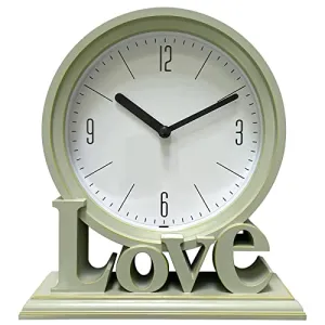 LOSA Geometric Table Clock Decorative Battery Powered Living Room Ornament Green