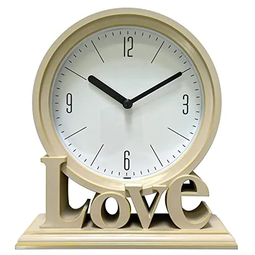 LOSA Geometric Table Clock Decorative Battery Powered Living Room Ornament Green