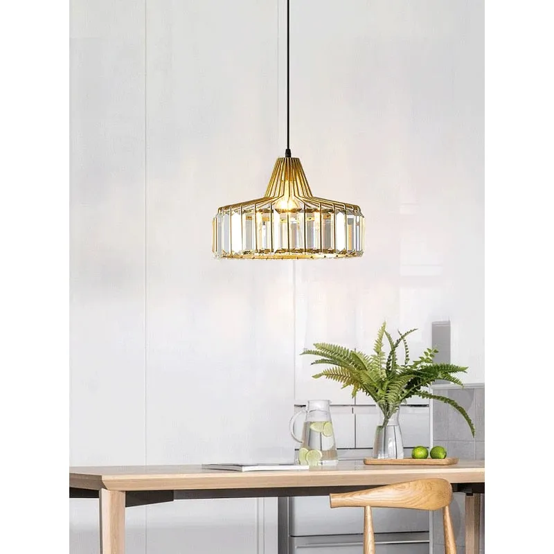 Luxury Contrast Crystal Pendant Light