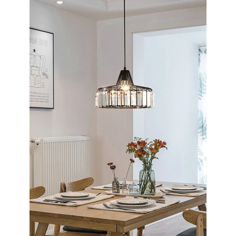 Luxury Contrast Crystal Pendant Light