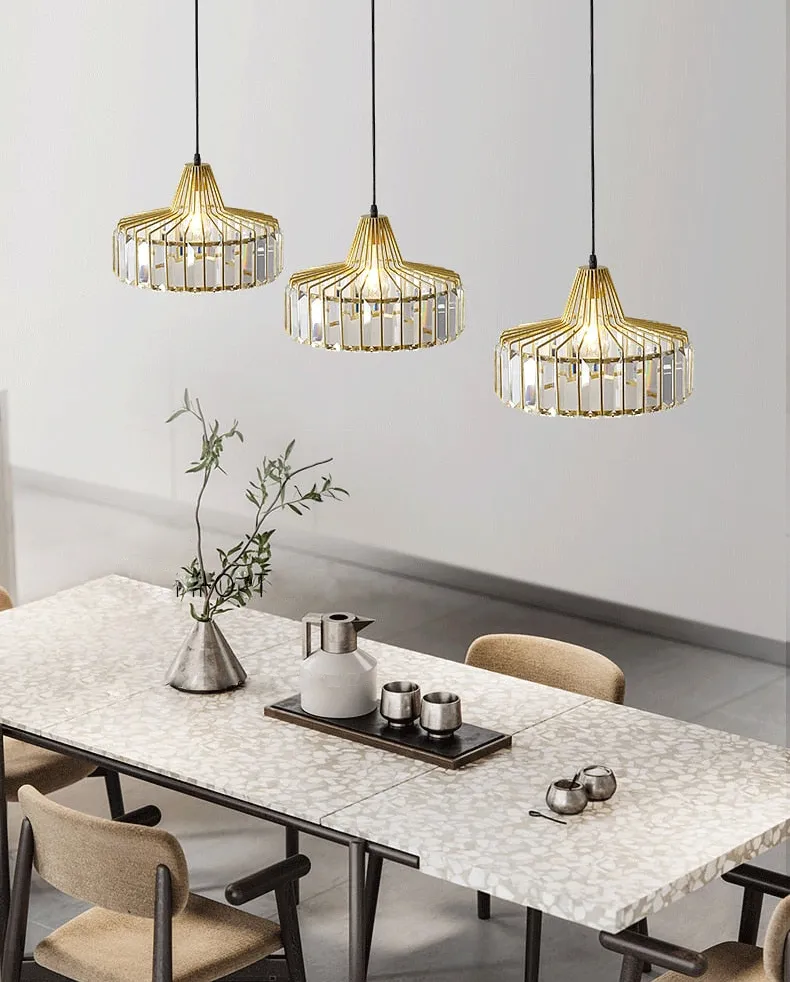 Luxury Contrast Crystal Pendant Light