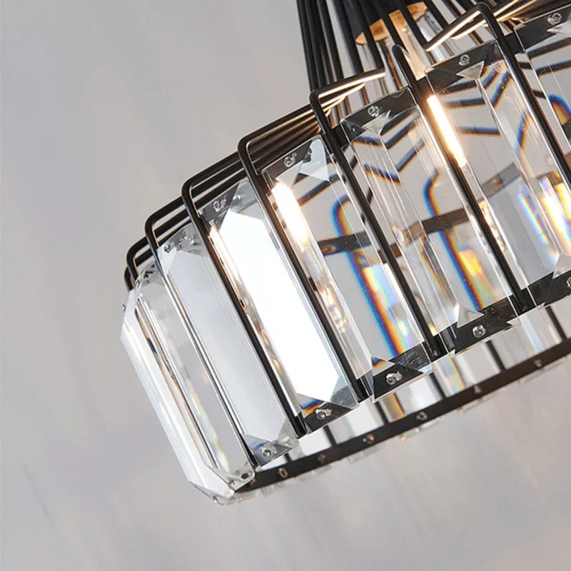 Luxury Contrast Crystal Pendant Light