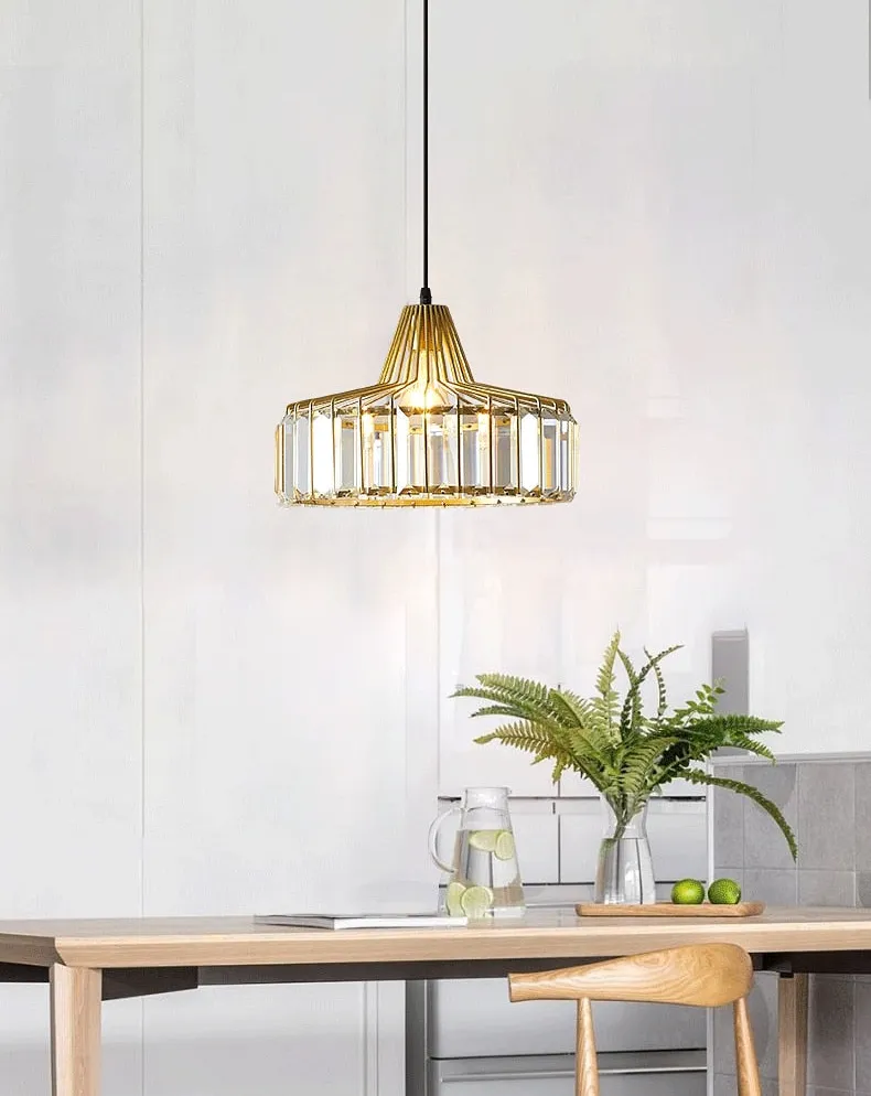 Luxury Contrast Crystal Pendant Light