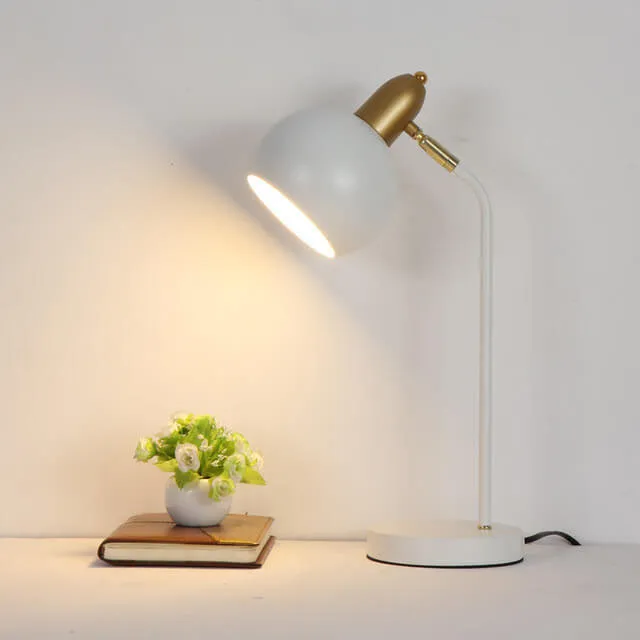 Macaron Creative Iron Colorful Hemisphere 1-Light Table Lamp