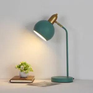 Macaron Creative Iron Colorful Hemisphere 1-Light Table Lamp