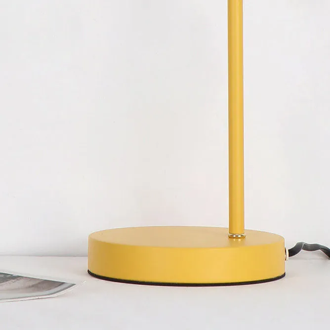 Macaron Creative Iron Colorful Hemisphere 1-Light Table Lamp