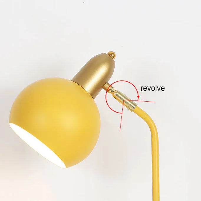 Macaron Creative Iron Colorful Hemisphere 1-Light Table Lamp