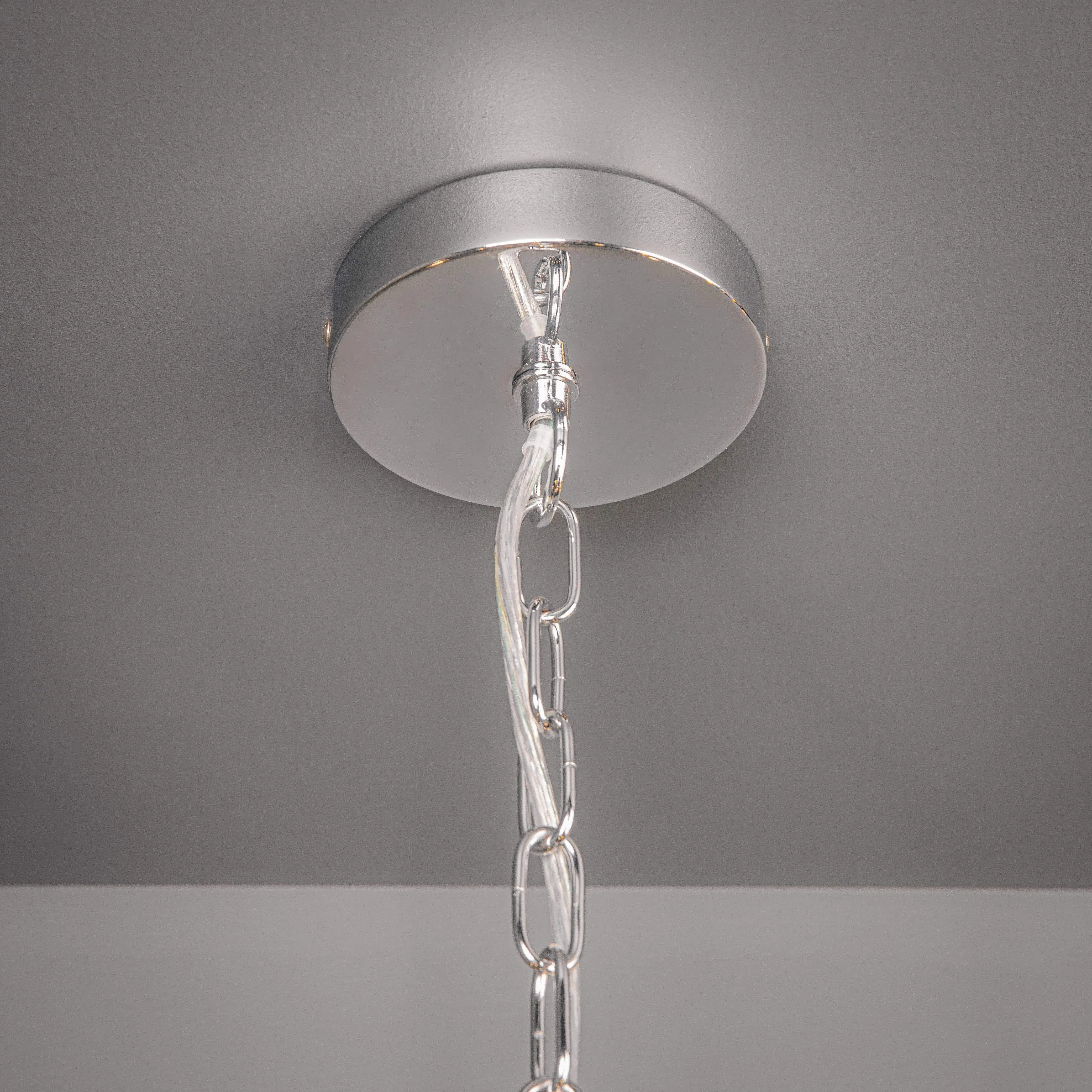Madrid 5 Light Polished Chrome & Crystal Pendant Ceiling Light