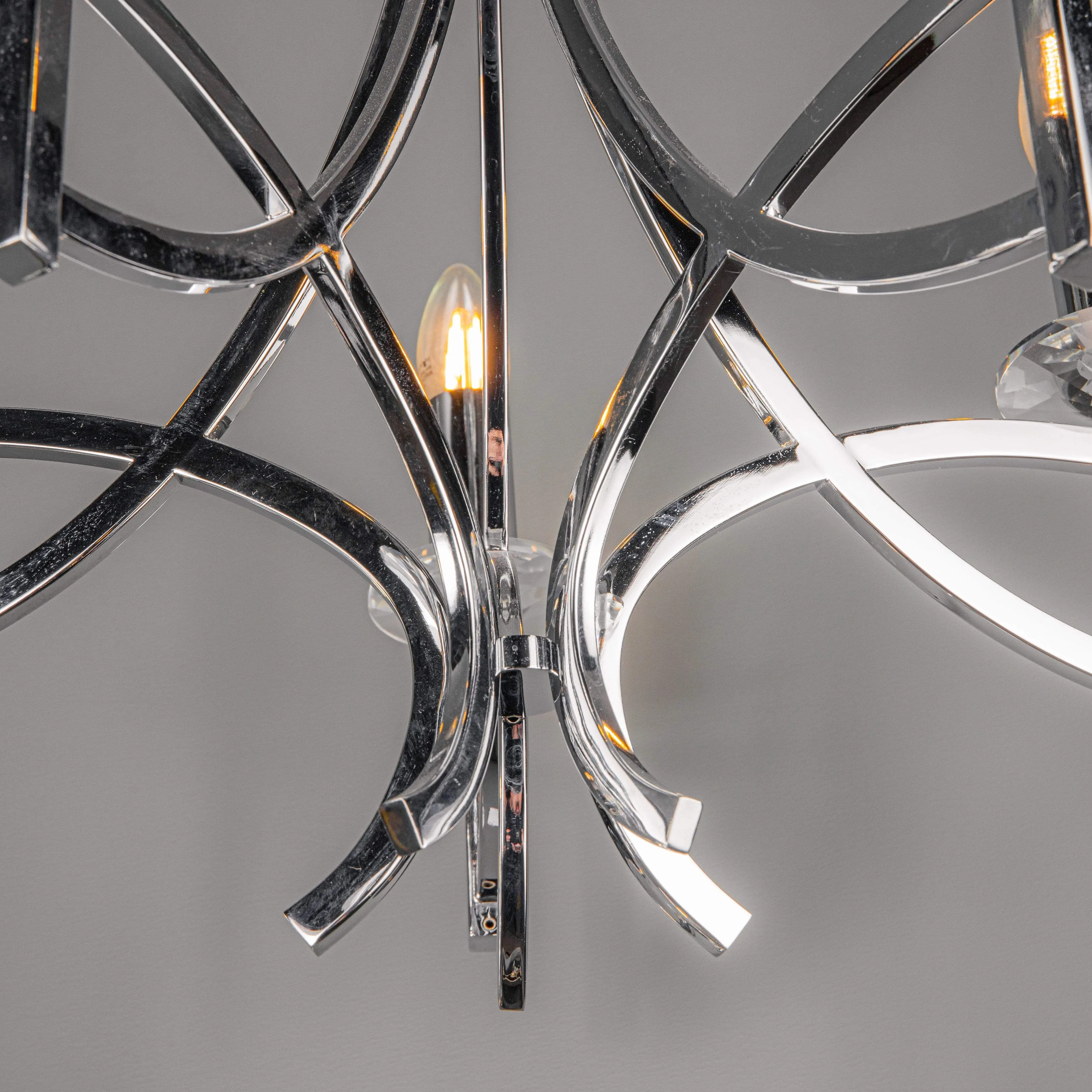 Madrid 5 Light Polished Chrome & Crystal Pendant Ceiling Light