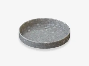 Marbled Melamine Circle Desk Tray Grey