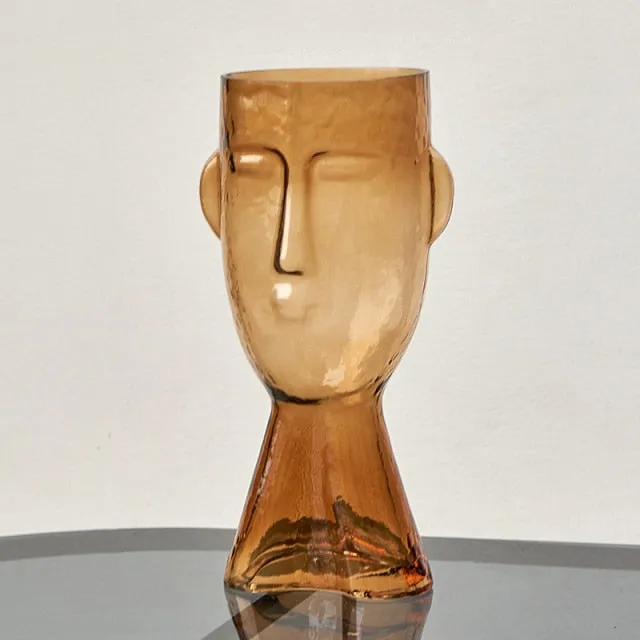 Marty Face Tinted Glass Vase