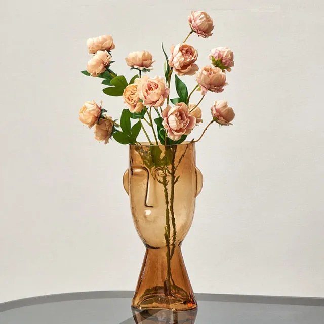 Marty Face Tinted Glass Vase