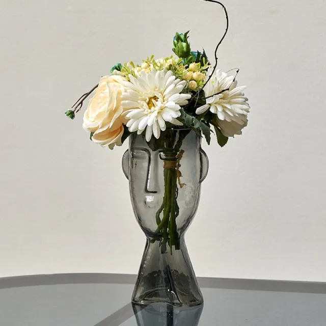 Marty Face Tinted Glass Vase