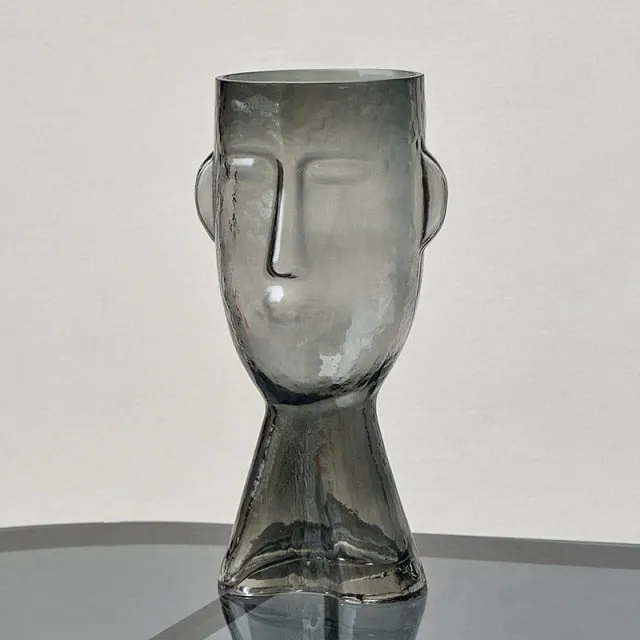 Marty Face Tinted Glass Vase