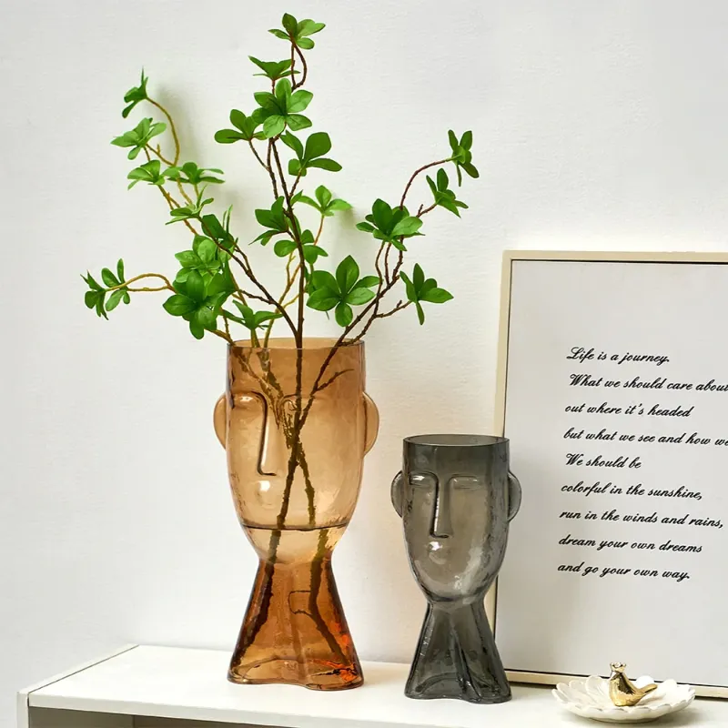 Marty Face Tinted Glass Vase