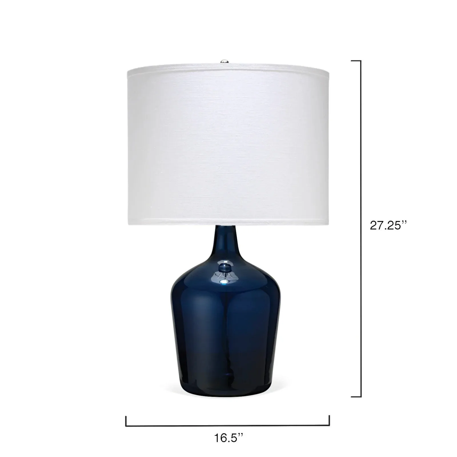 Medium Plum Jar Lamp - Blue