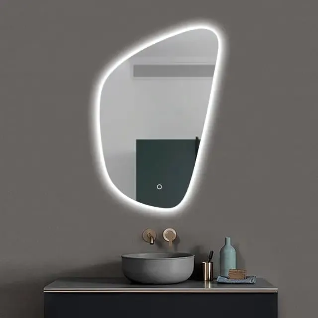 MERKEZI ART MA42 LED Light Decorative Wall Mirror for Bathroom, Bedroom, Living Room, Makeup, Vanity Room (18 x 24 Inch)
