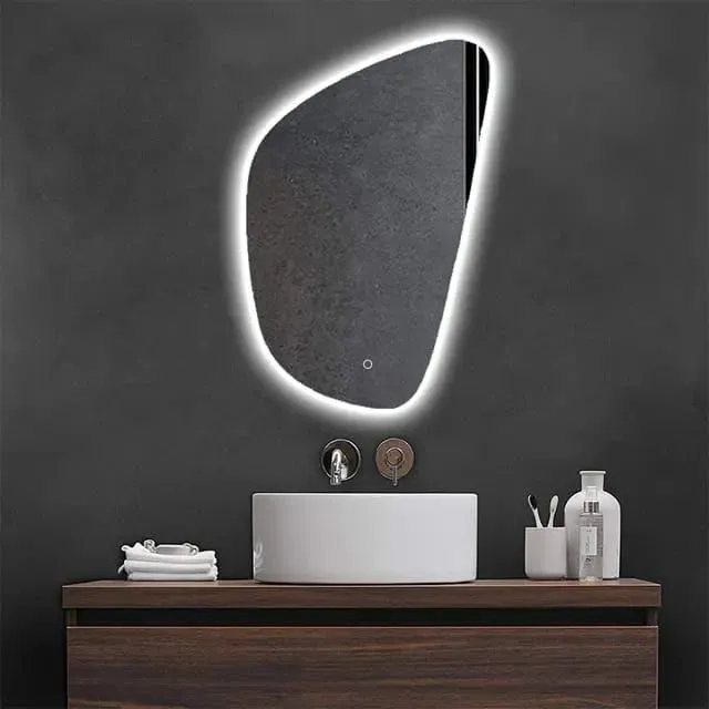 MERKEZI ART MA42 LED Light Decorative Wall Mirror for Bathroom, Bedroom, Living Room, Makeup, Vanity Room (18 x 24 Inch)