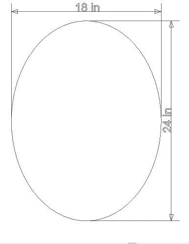 MERKEZI ART MB26 Wall Mirror for Bathroom, Living Room, Bedroom, Makeup Room (18 x 24 Inch, Simple Mirror)