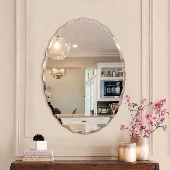 MERKEZI ART MB26 Wall Mirror for Bathroom, Living Room, Bedroom, Makeup Room (18 x 24 Inch, Simple Mirror)